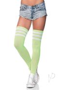 Leg Avenue Athlete Thigh Hi With 3 Stripe Top - O/s - Green
